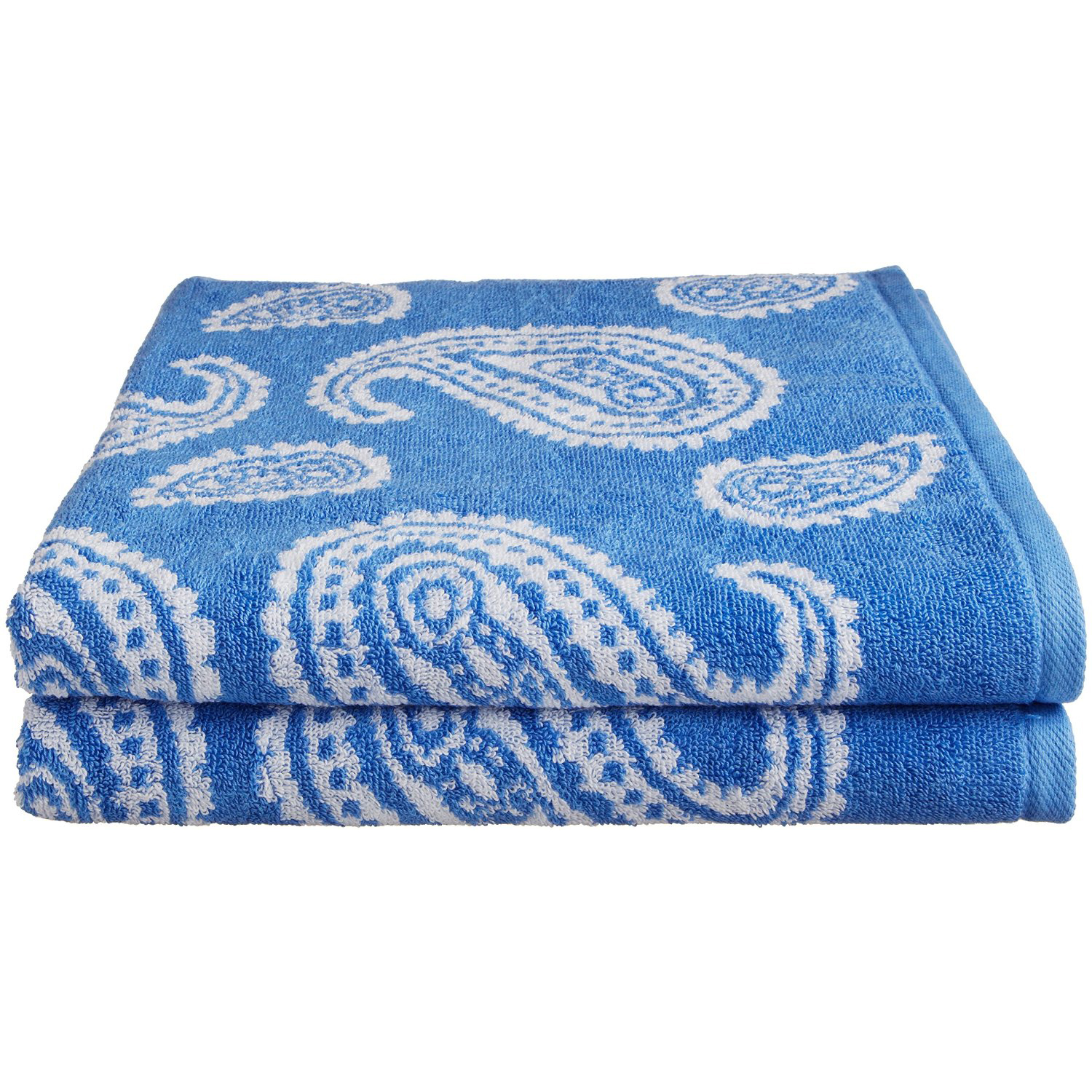 Paisley 2Piece Bath Towel Set, Premium LongStaple Cotton, 4 Colors